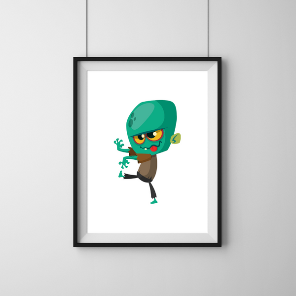 Zombie Grøn - Monster Plakat
