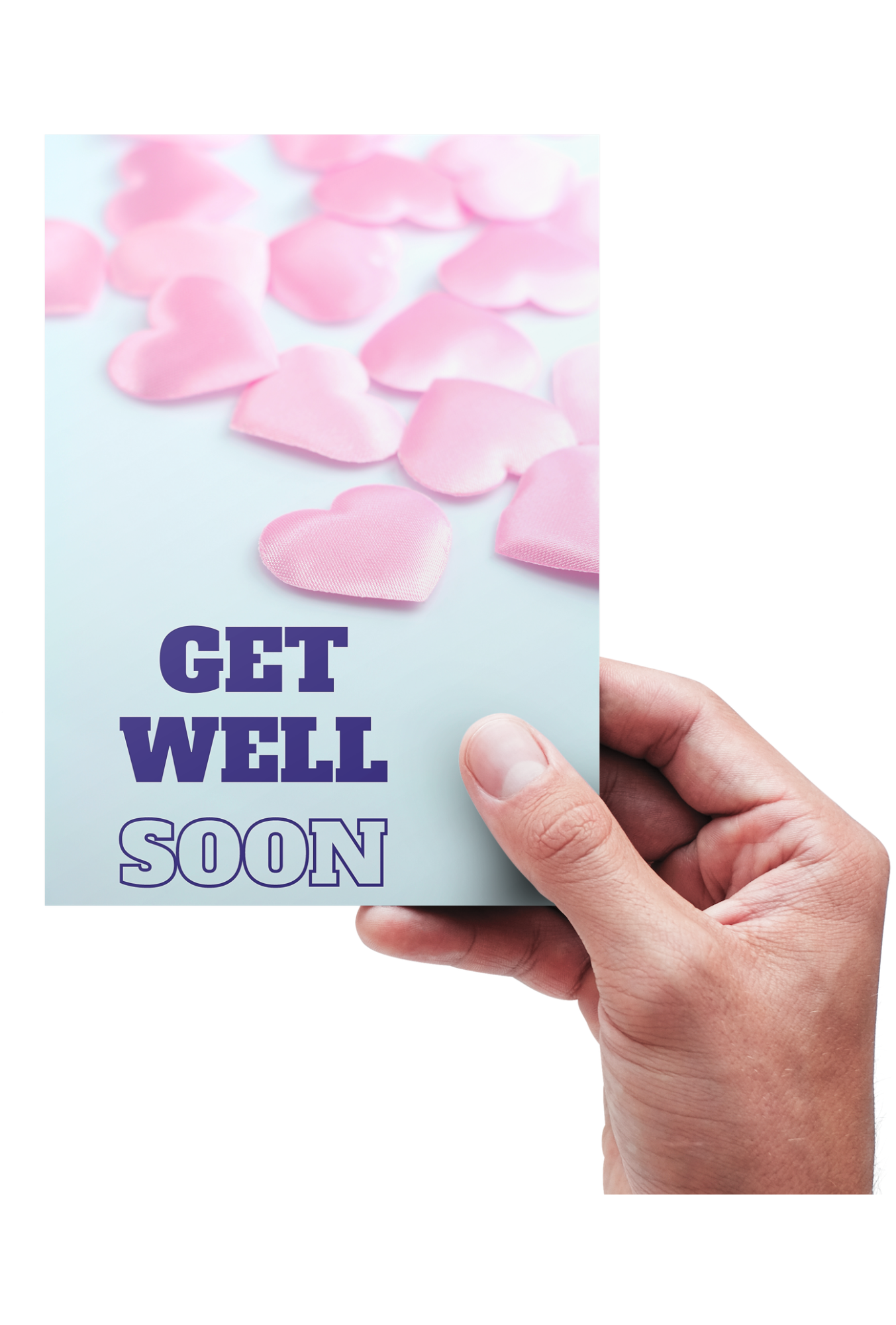 Get well soon - hjerter - Kort