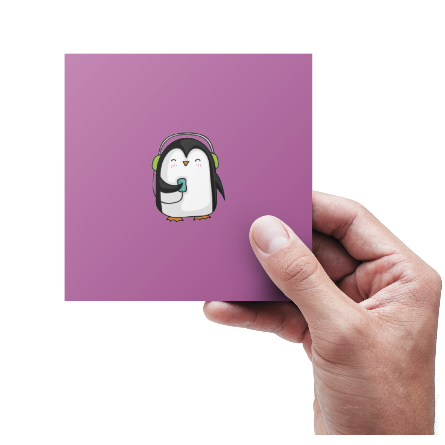 Pingvin Høretelefoner - kort