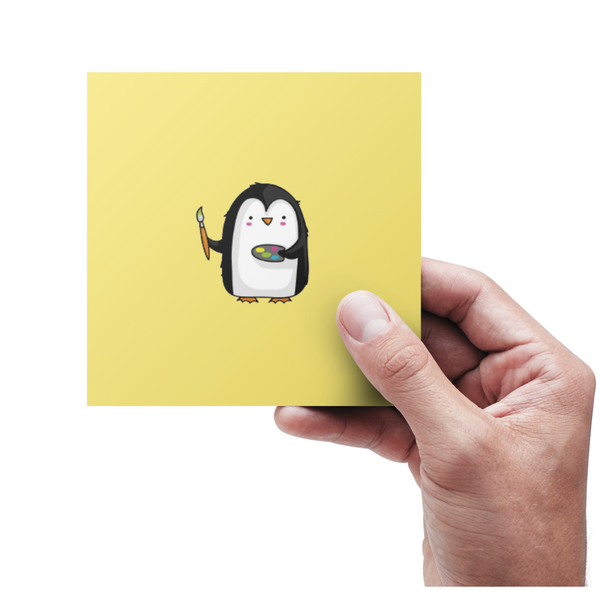 Penguin Painter - card