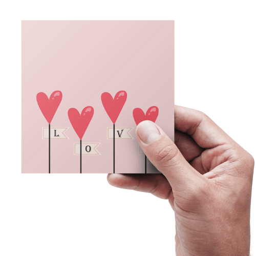 Love - Hjerter - kort