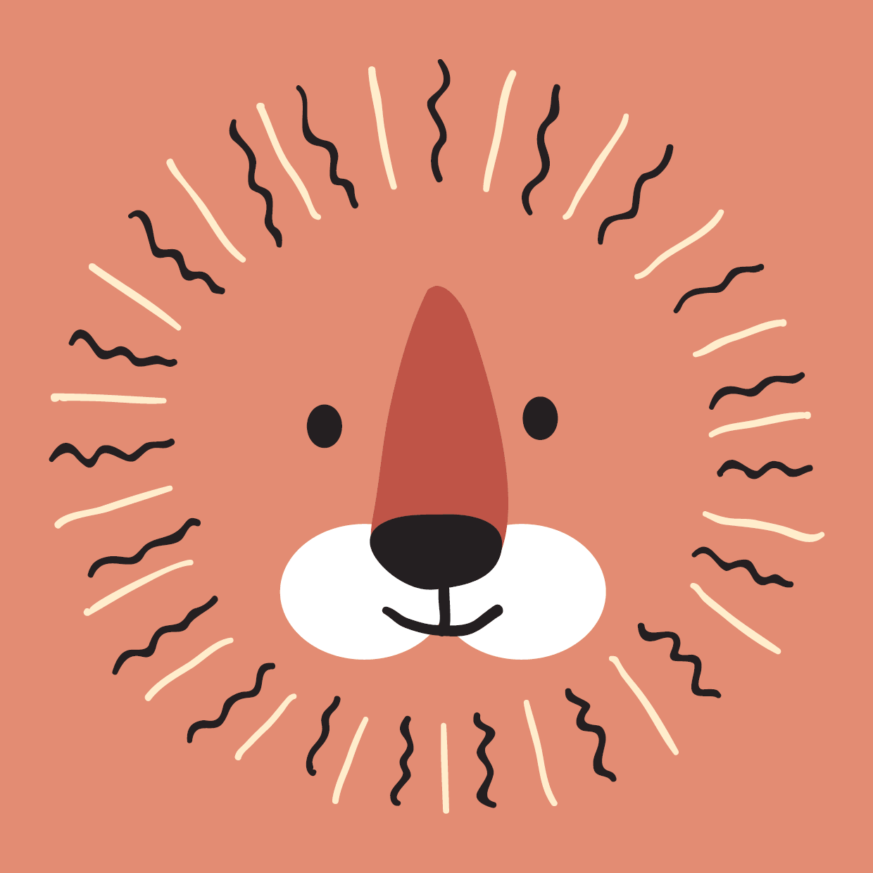 Dyre Ansigt - Løve