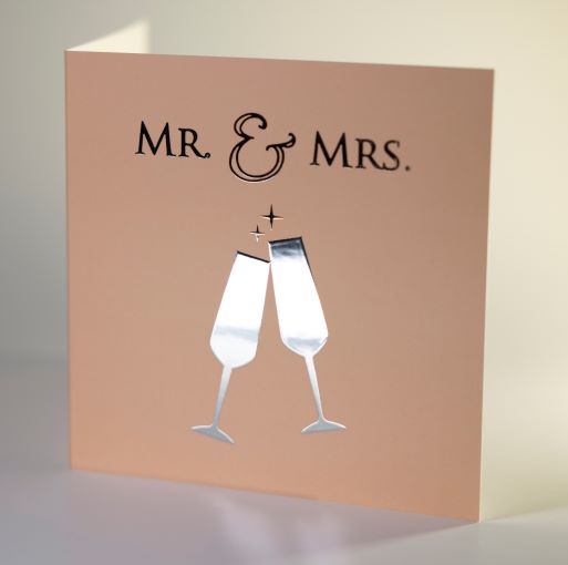 Mr. & Mrs. - Bryllupskort