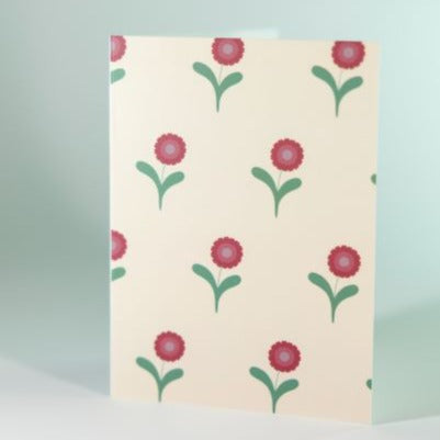 Røde blomster - Minikort
