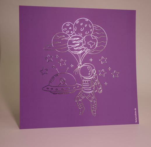 Astronaut - Planet Balloons - Purple
