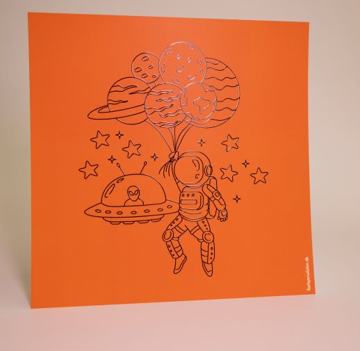Astronaut - Planet Balloons - Orange