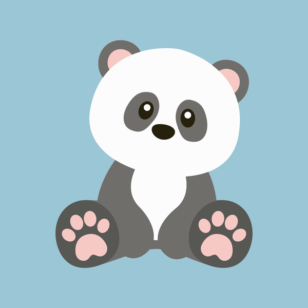 Cute Panda Blå