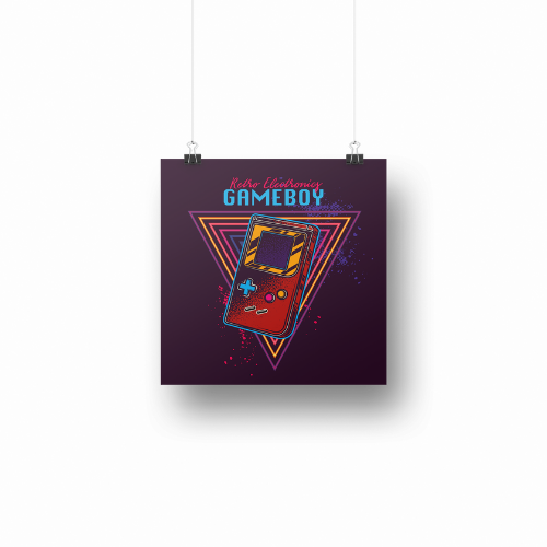 Retro Gameboy - Plakatkort