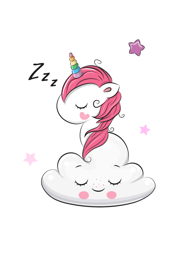 Sleepy Unicorn - White