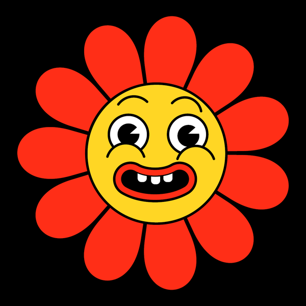 Smiling Flower - Poster card