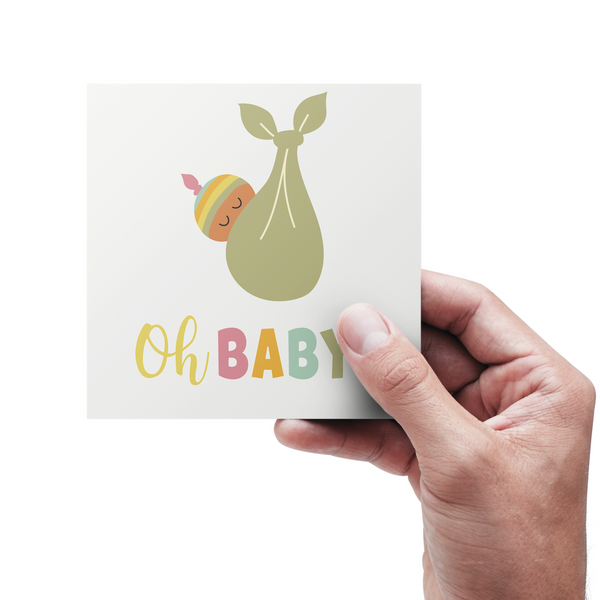 Oh baby - Grøn - Kort