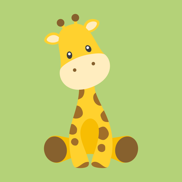 Cute Giraffe - Green