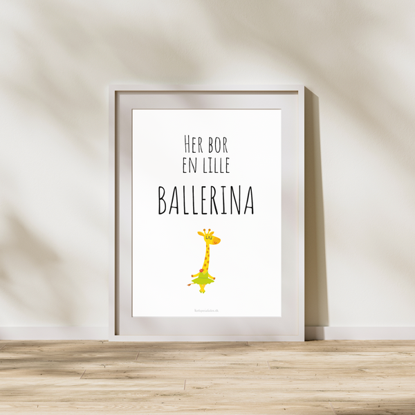 Her bor en lille Ballerina  - Plakat