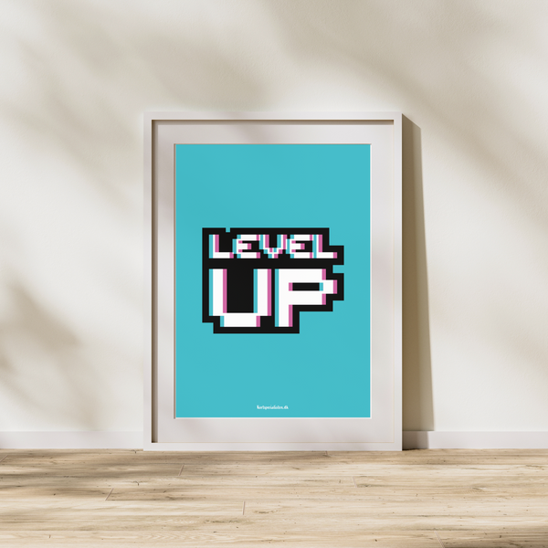 Level Up - Pixels (Plakat)