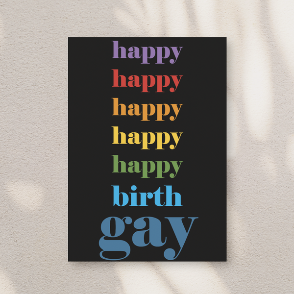 Happy birth gay - Sort - Kort
